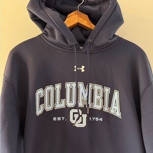Under Armour Columbia University Hoodie, sz medium, hooded sweatshirt, polyester